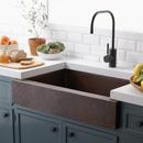 Native Trails Antique Copper 33 x 22 in. Copper Single Bowl Farmhouse Kitchen Sink 