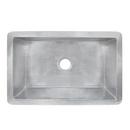 Native Trails Brushed Nickel 33 x 21 in. No Hole Copper Single Bowl Undermount Kitchen Sink 