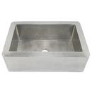 33 x 22 in. Copper Single Bowl Farmhouse Kitchen Sink in Brushed Nickel