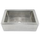 Native Trails Brushed Nickel 33 x 22 in. Copper Single Bowl Farmhouse Kitchen Sink 
