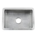 21-1/2 x 16 in. No Hole Copper Single Bowl Undermount Kitchen Sink in Brushed Nickel