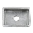 Native Trails Brushed Nickel 21-1/2 x 16 in. No Hole Copper Single Bowl Undermount Kitchen Sink 
