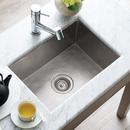 Native Trails Brushed Nickel 21-1/2 x 16 in. No Hole Copper Single Bowl Undermount Kitchen Sink 