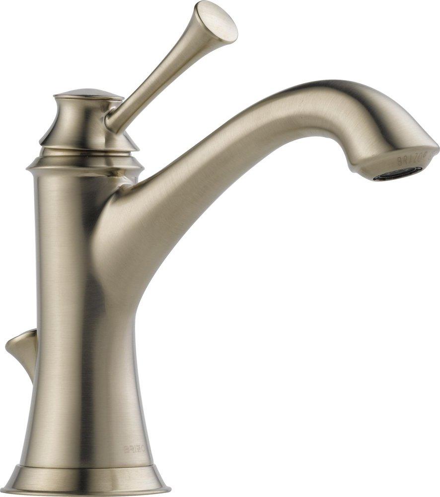 Brizo Brushed Nickel Single Handle Monoblock Bathroom Sink Faucet 