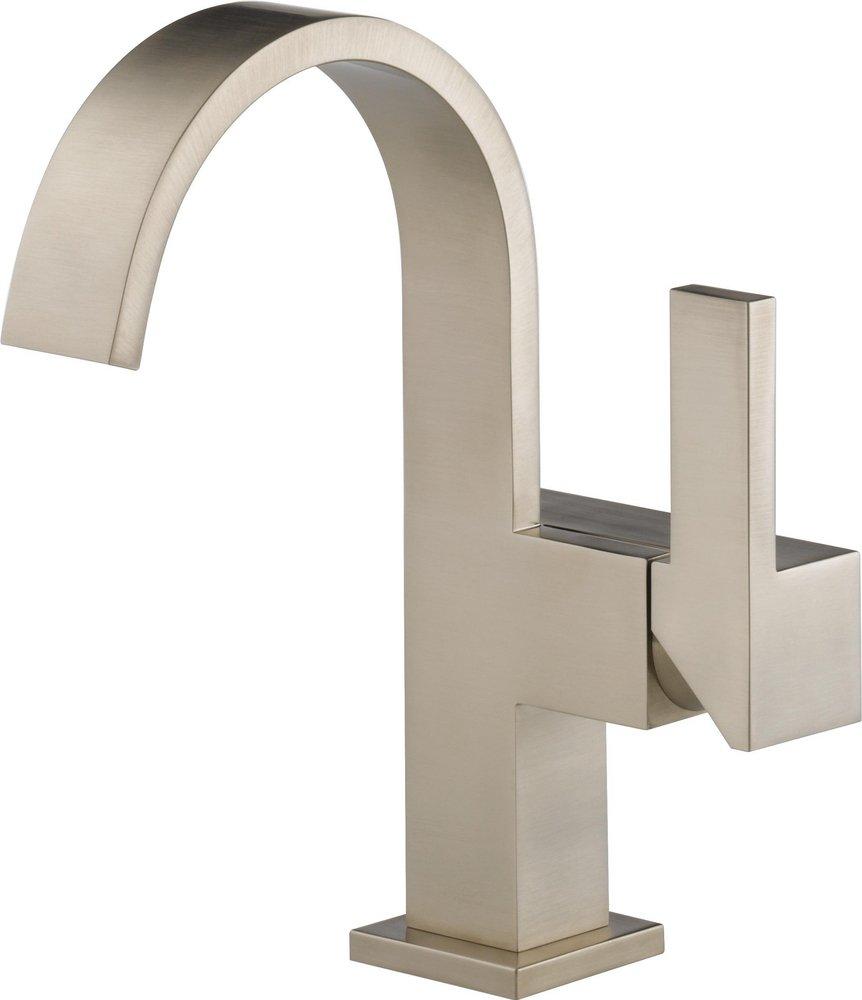 Brizo Brushed Nickel Single Handle Monoblock Bathroom Sink Faucet 
