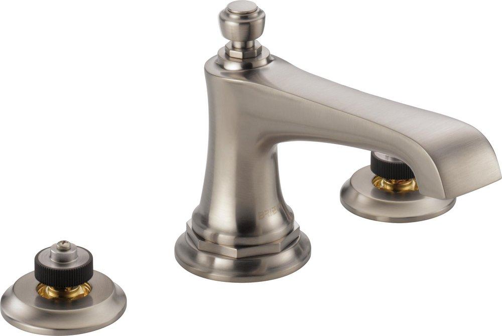 Brizo Luxe Nickel Two Handle Widespread Bathroom Sink Faucet Handles Sold Separately 