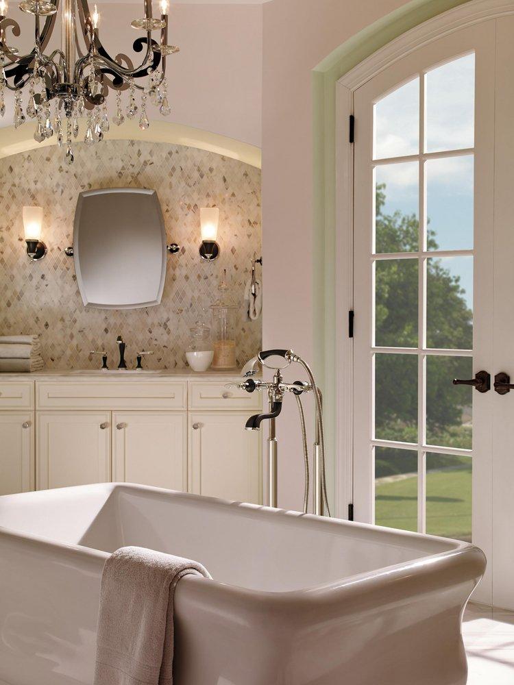 Brizo Cocoa Bronze/Polished Nickel Two Handle Widespread Bathroom Sink Faucet Handles Sold Separately 