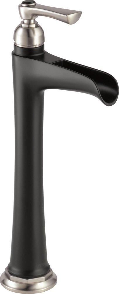Brizo Luxe Nickel/Matte Black Single Handle Vessel Filler Bathroom Sink Faucet Lever Handle 