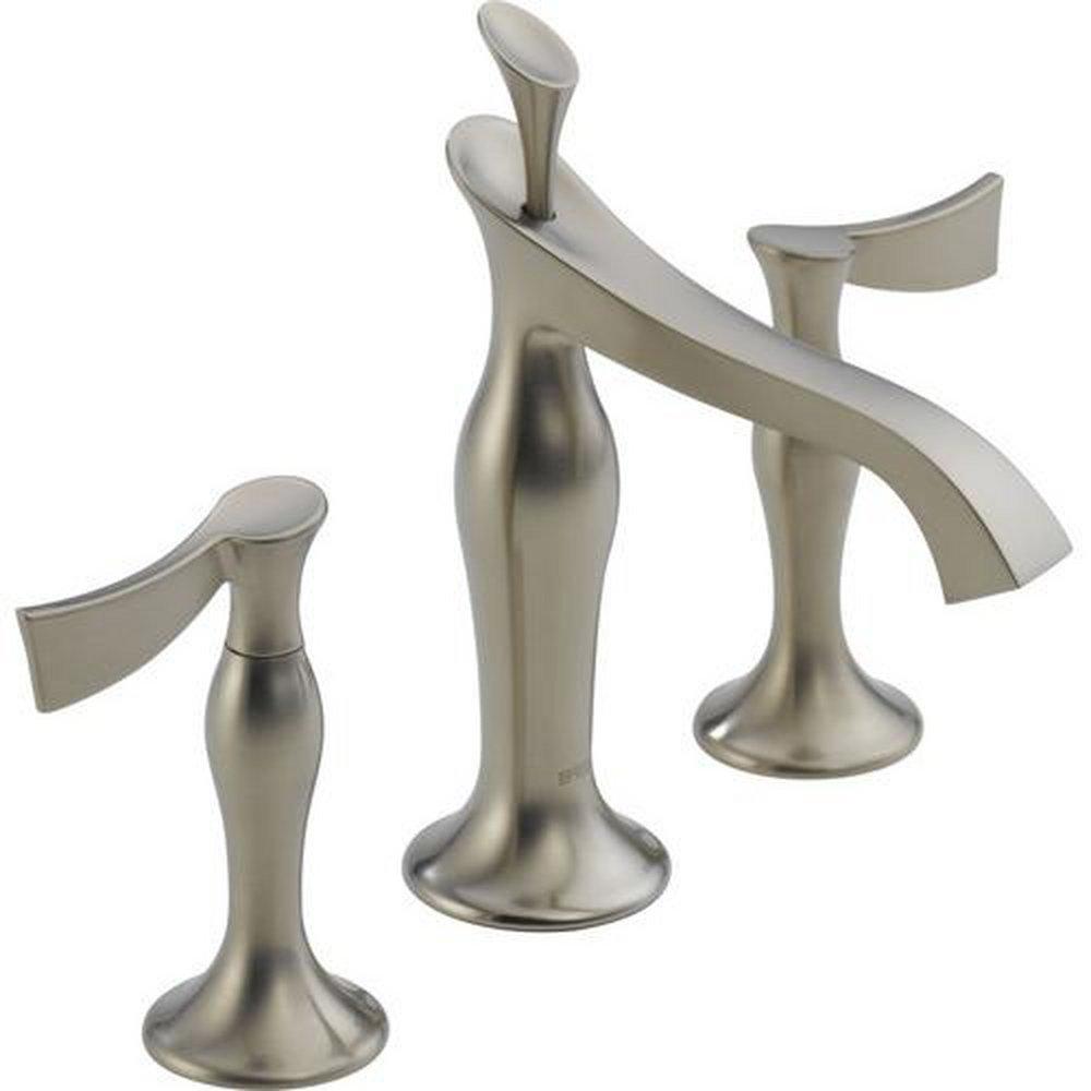 Brizo Brushed Nickel Two Handle Widespread Bathroom Sink Faucet Handles Sold Separately 