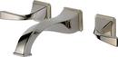 Two Handle Wall Mount Widespread Bathroom Sink Faucet in Polished Nickel