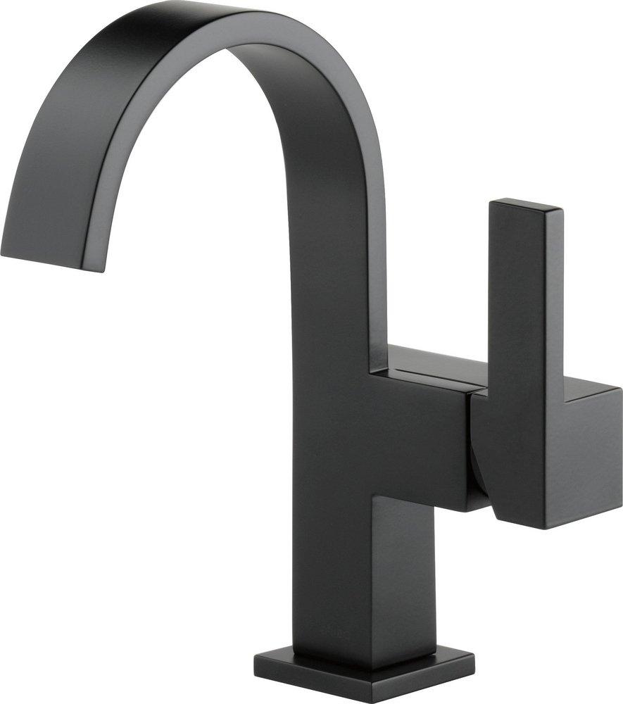 Brizo Matte Black Single Handle Monoblock Bathroom Sink Faucet 