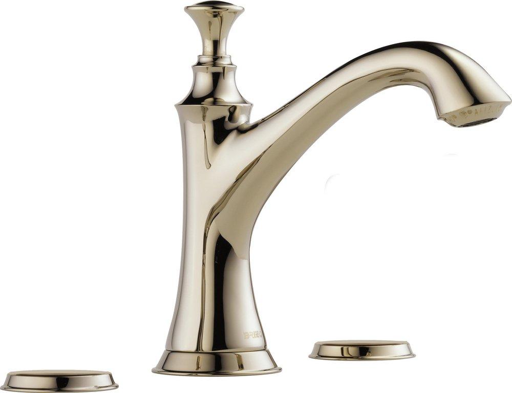 Brizo Polished Nickel Two Handle Widespread Bathroom Sink Faucet with Pop-Up Drain Assembly (Handles Sold Separately) 