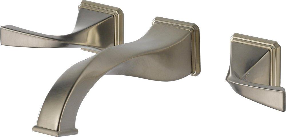Brizo Brushed Nickel Two Handle Widespread Bathroom Sink Faucet 