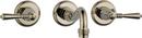 Brizo Polished Nickel Two Handle Wall Mount Bathroom Sink Faucet Lever Handle 