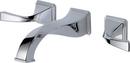Brizo Chrome Wall Mount Widespread Bathroom Sink Faucet with Double Lever Handle and Rigid Spout 