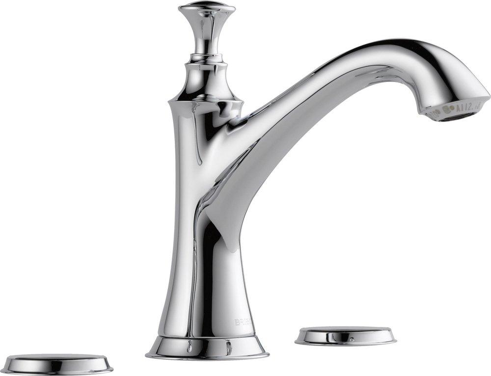 Brizo Chrome Two Handle Widespread Bathroom Sink Faucet with Pop-Up Drain Assembly (Handles Sold Separately) 
