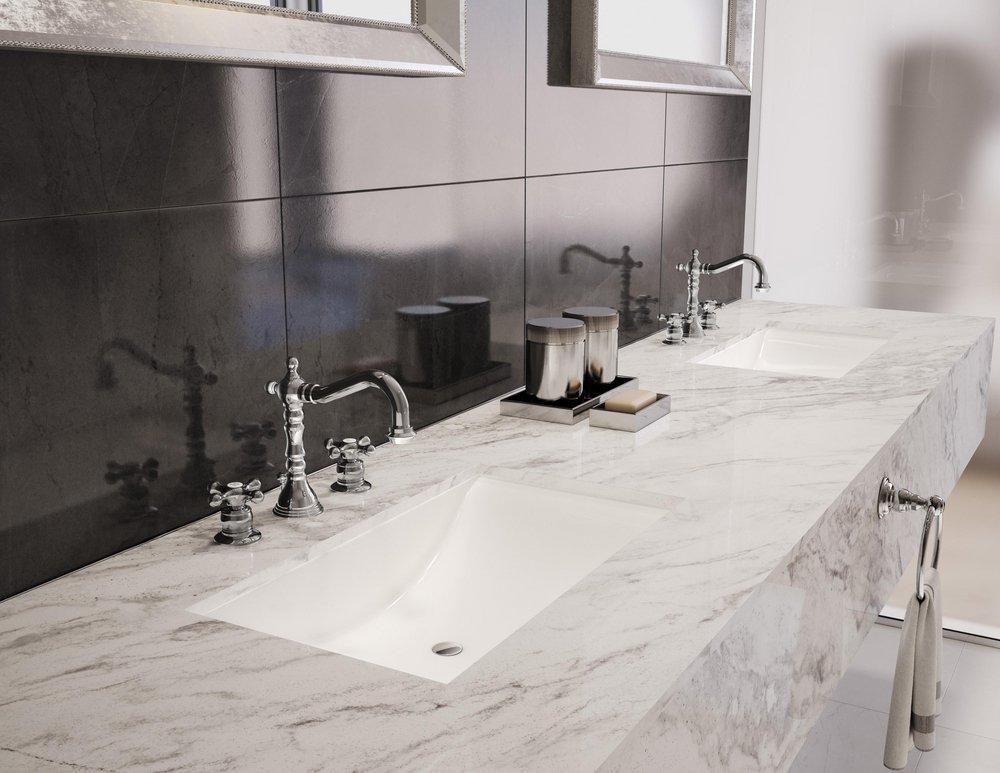 Symmons Industries Polished Chrome Deck Mount Widespread Bathroom Sink Faucet with Double Cross Handle 