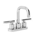 Symmons Industries Polished Chrome Two Handle Centerset Bathroom Sink Faucet Lever Handle 