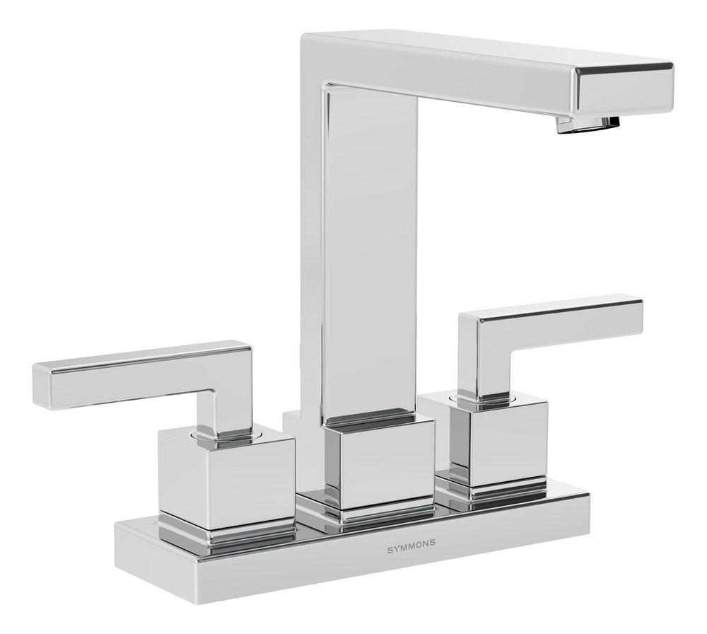 Symmons Industries Polished Chrome Two Handle Centerset Bathroom Sink Faucet 