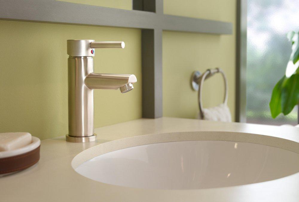Symmons Industries Satin Nickel Single Handle Widespread Bathroom Sink Faucet 
