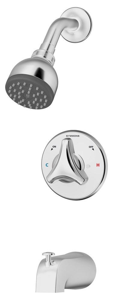 Symmons Industries Polished Chrome Single Handle Single Function Bathtub & Shower Faucet in Polished Chrome (Trim Only) 