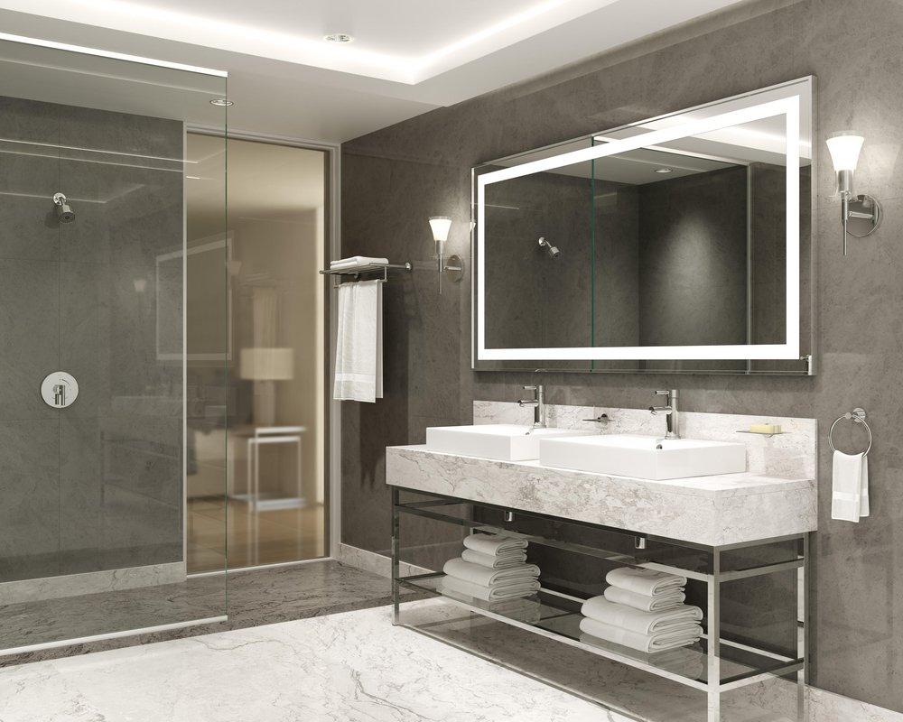 Symmons Industries Polished Chrome Single Handle Widespread Bathroom Sink Faucet 