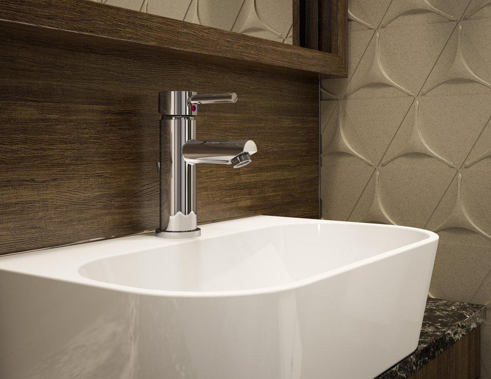 Symmons Industries Polished Chrome Single Handle Widespread Bathroom Sink Faucet 