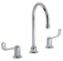 Symmons Industries Polished Chrome Two Handle Wristblade Deck Mount Service Faucet