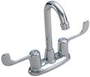 1.5 gpm 3-Hole Deck Mount Bar Faucet with Double Lever Handle, 4 in. Center Size, Swivel Spout and 3-1/2 in. Reach in Polished Chrome