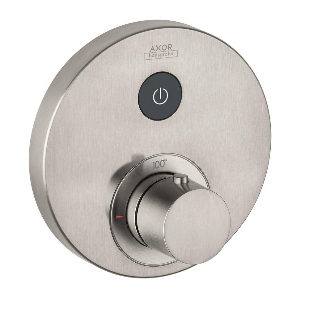 Thermostatic Trim Round for 1 Function in Brushed Nickel 
