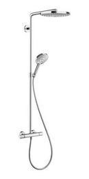 Hansgrohe Brushed Nickel Three Handle Single Function Shower System 
