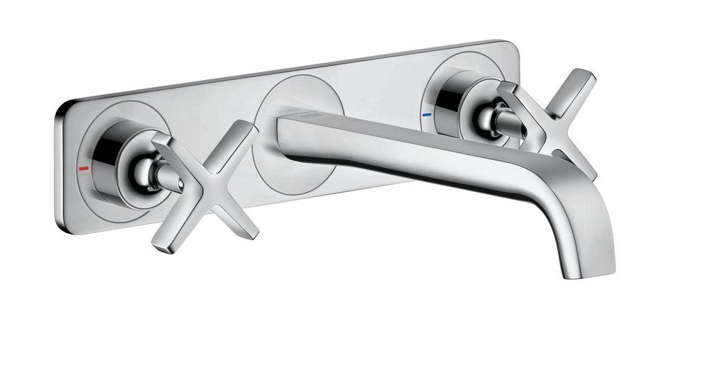 AXOR Chrome Two Handle Widespread Bathroom Sink Faucet Cross 