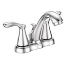 Moen Polished Chrome Bathroom Sink Faucet with Double Lever Handle 