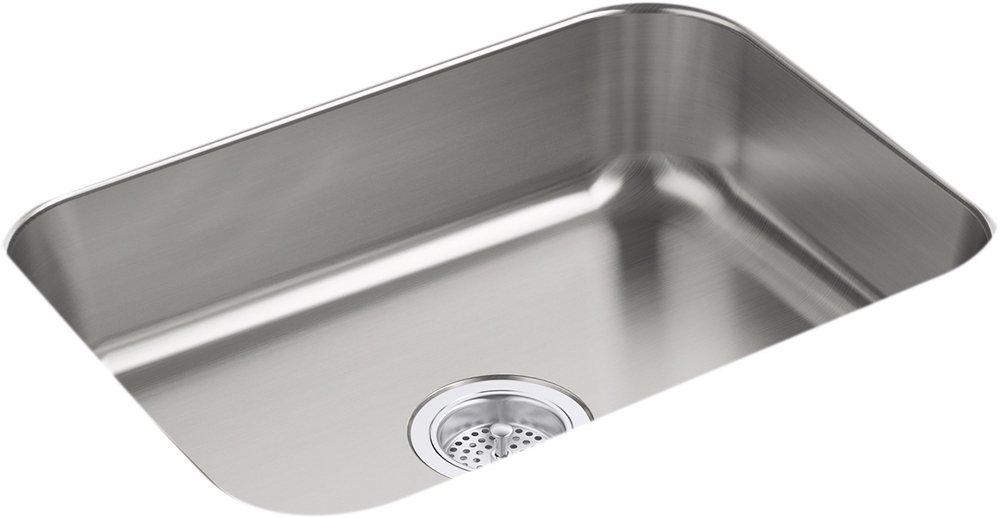 Sterling Luster Stainless Steel 23-3/8 x 17-11/16 in. No Hole Stainless Steel 1 Bowl Undermount Kitchen Sink 