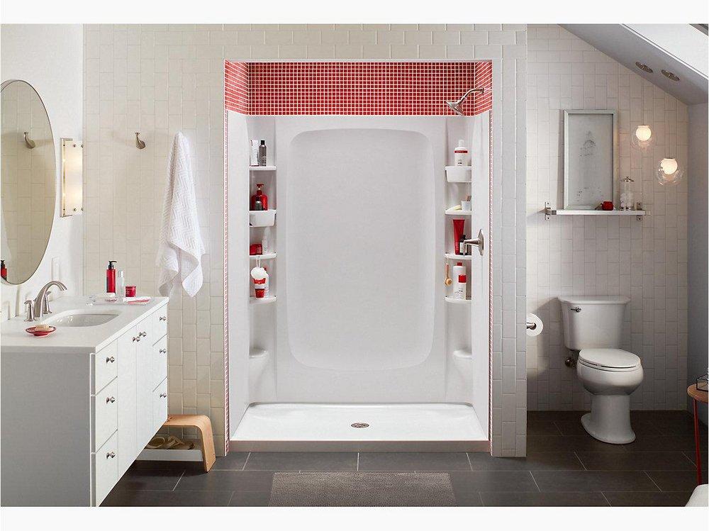 Sterling White 34 x 60 x 77 in. Shower Unit in White 