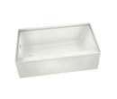 MAAX White 59-3/4 x 30 in. Acrylic Rectangle 3-Wall Alcove Bathtub in White 