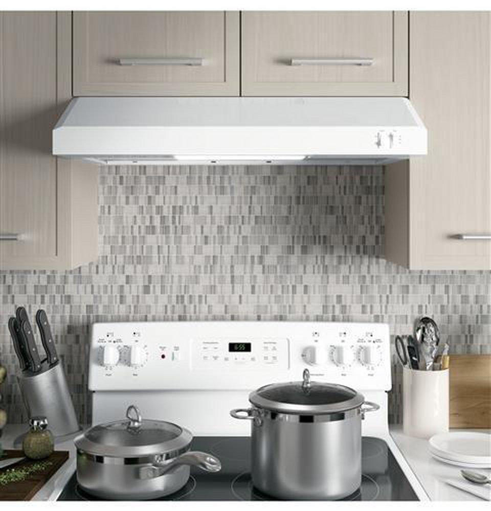 GE&reg; White 30 in. Under Cabinet Range Hood 