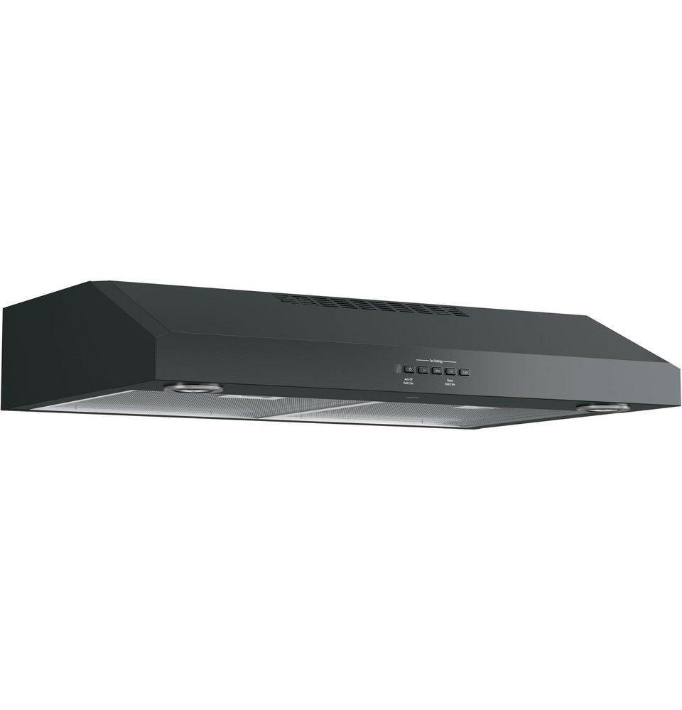 GE&reg; Black on Black 30 in. Under Cabinet Range Hood 