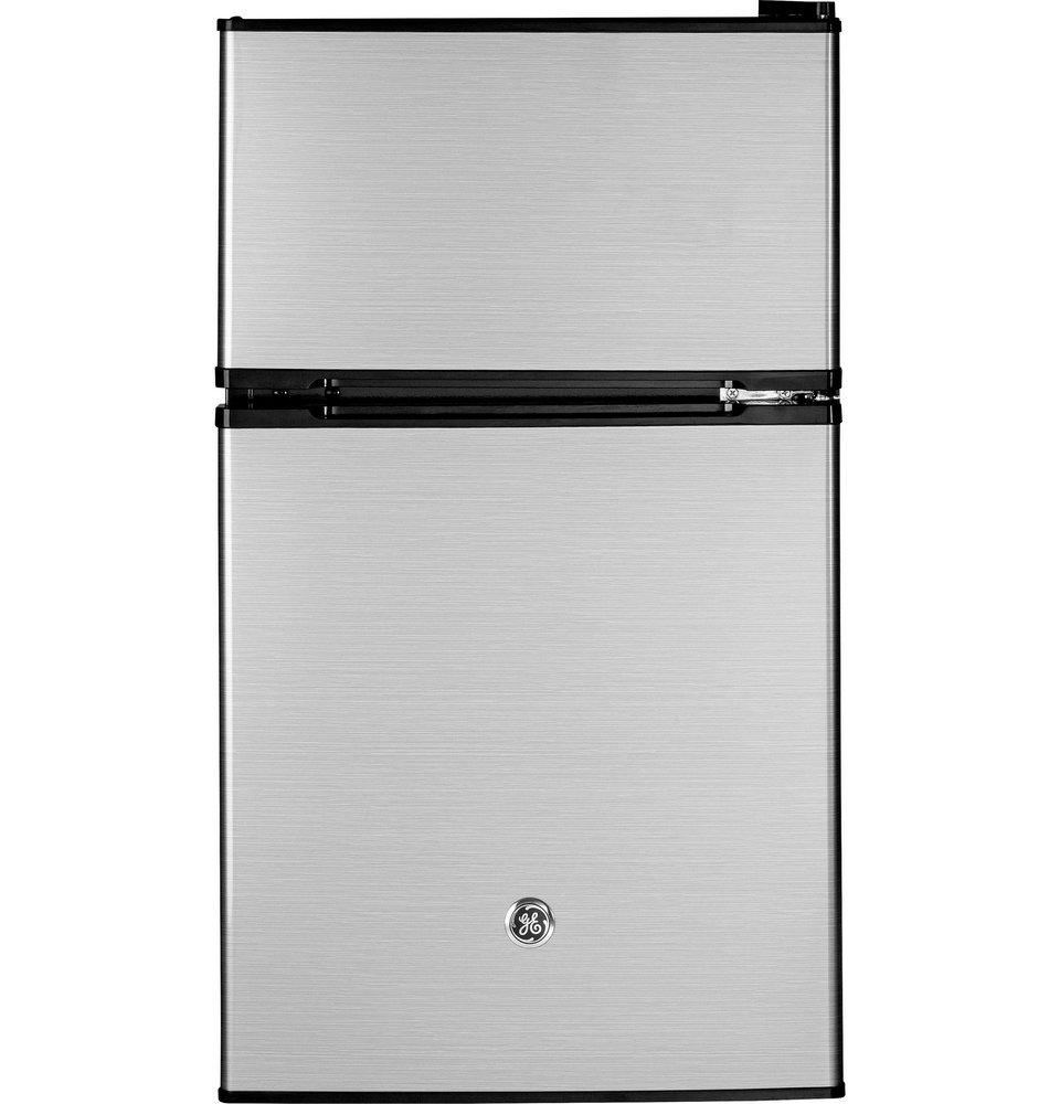 GE&reg; CleanSteel 18-3/4 in. 3.1 cu. ft. Compact Refrigerator 
