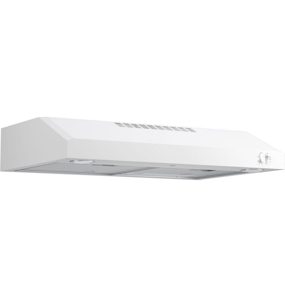 GE&reg; White on White 30 in. Under Cabinet Range Hood 