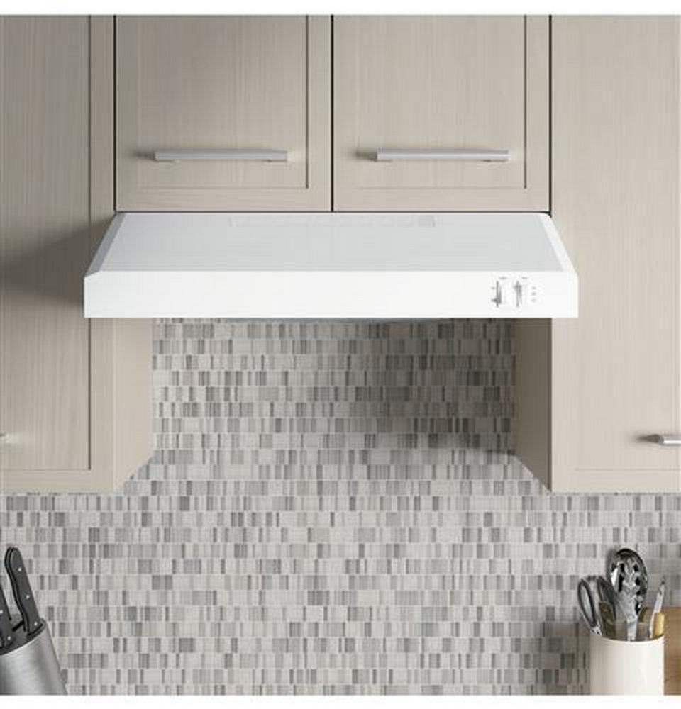 GE&reg; White on White 24 in. Under Cabinet Range Hood 