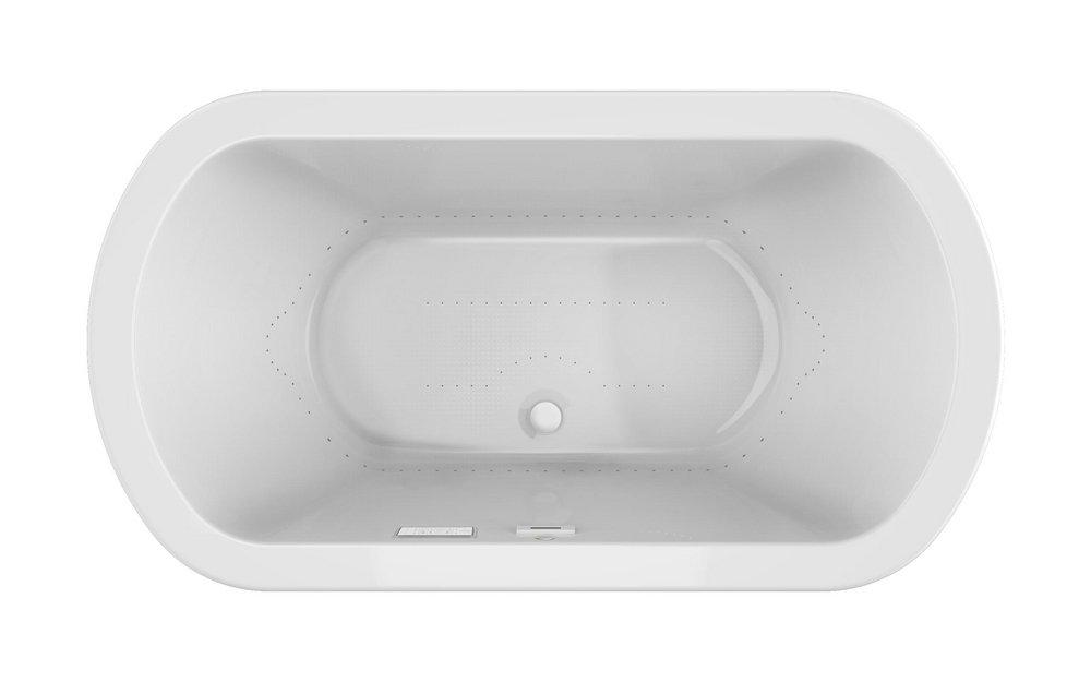 JACUZZI&reg; White 72 x 42 in. Air Bath Drop-In Bathtub with Center Drain 