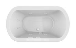 72 x 42 in. Whirlpool Drop-In Bathtub with Center Drain in White