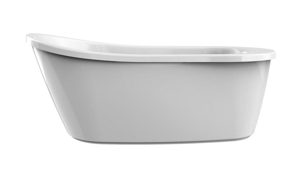 JACUZZI&reg; White 59 x 32 in. Freestanding Bathtub with End Drain 