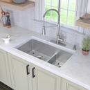 Elkay Polished Satin 33 x 22 in. Stainless Steel Double Bowl Dual Mount Kitchen Sink with Sound Dampening - Includes Bottom Grids 