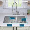 Elkay Polished Satin 33 x 22 in. Stainless Steel Double Bowl Dual Mount Kitchen Sink with Sound Dampening - Includes Bottom Grids 