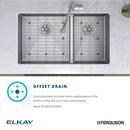Elkay Polished Satin 33 x 22 in. Stainless Steel Double Bowl Dual Mount Kitchen Sink with Sound Dampening - Includes Bottom Grids 