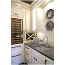 Linkasink Satin Stainless Steel 16-1/2 x 16-1/2 in. Drop-in and Undermount Hammered Copper Bar Sink 