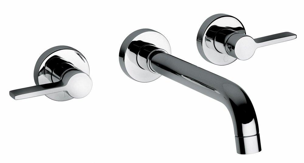Fortis Polished Chrome Double Lever Handle Bathroom Sink Faucet 