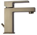 Single Handle Monoblock Bathroom Sink Faucet in Brushed Nickel